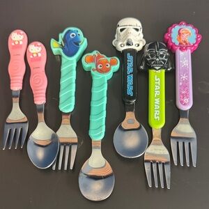 Kids Fork and Spoons - Hello Kitty, Finding Nemo, Star Wars & Anna from Frozen